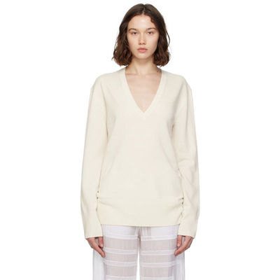 Totême 女士 SS26 毛衣 灰白色 Cashmere V-Neck Knit