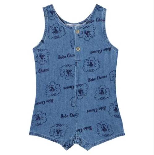 Bobo Choses 中性（儿童） 服装 Pickles 婴儿小狗牛仔连体衣童装