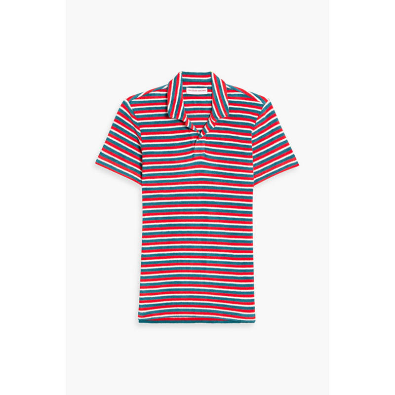 Orlebar Brown 男士 POLO衫 条纹棉质厚绒布Polo衫