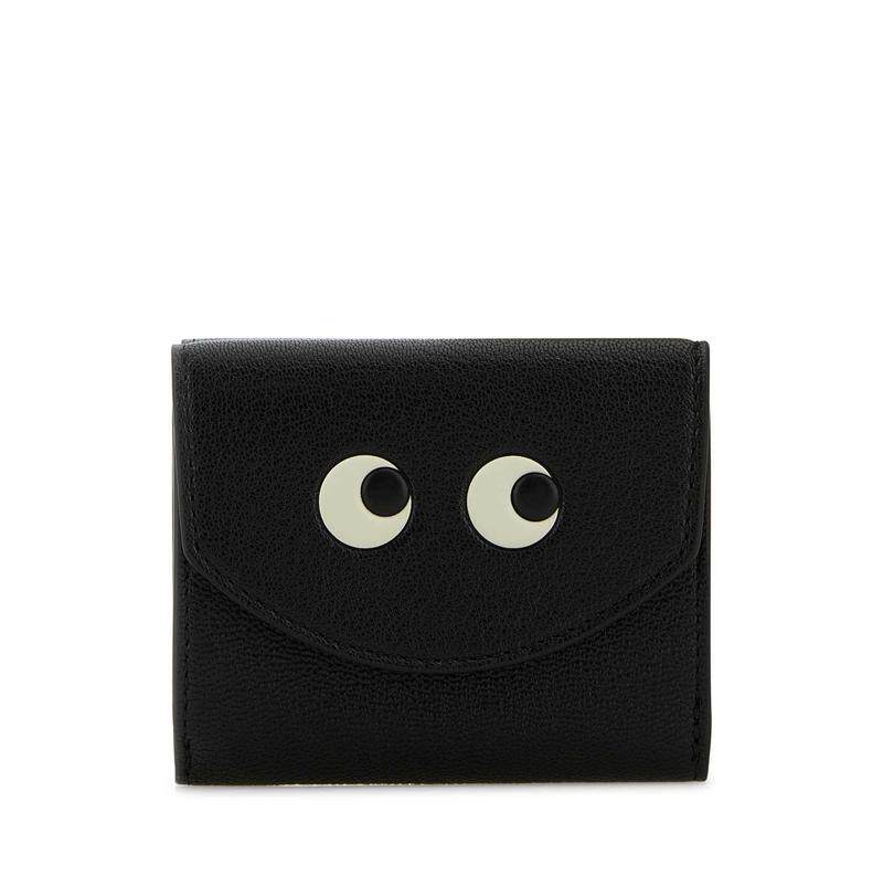 Anya Hindmarch 安雅·希德玛芝 女士 SS25 钱包 黑色皮革