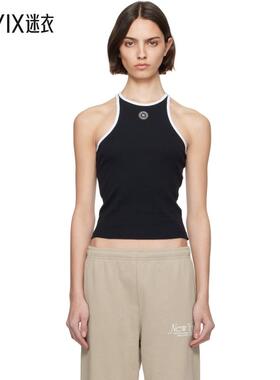 Sporty & Rich 女款黑色 SRHWC Ribbed 背心 迷衣时尚