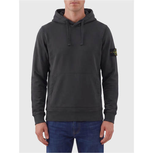 Stone Island 石头岛 男士 FW26 卫衣 LEAD 灰色磨毛棉质连帽衫