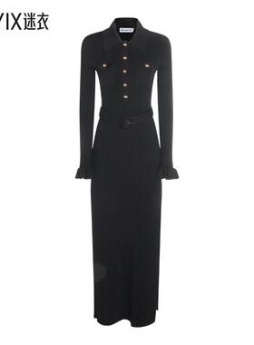 【秋季新品】Self-Portrait 女款黑色连衣裙 迷衣时尚