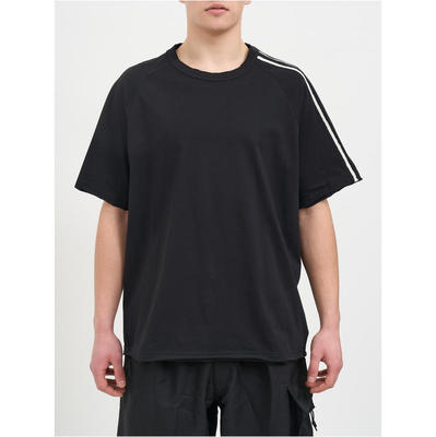 Y-3 男士 SS26 T恤 3STRIPES 毛边