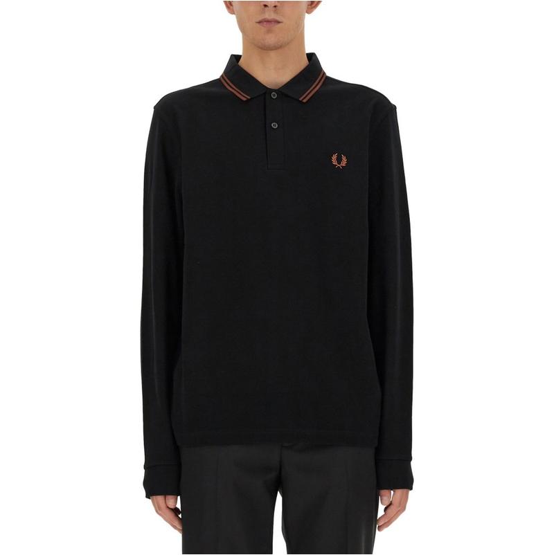 Fred Perry 弗莱德.派瑞 男士 FW25 POLO衫 徽标刺绣长袖 Polo 衫图片
