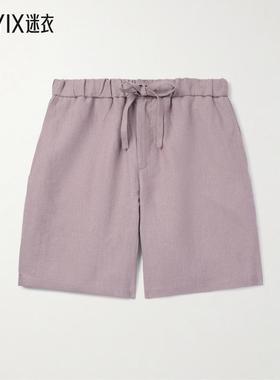 【早秋新品】DE BONNE FACTURE 男款休闲直筒亚麻短裤 迷衣时尚