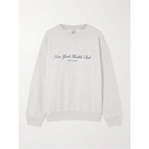 Sporty  Rich 女士 SS26 卫衣 Health is Wealth 印花棉针织