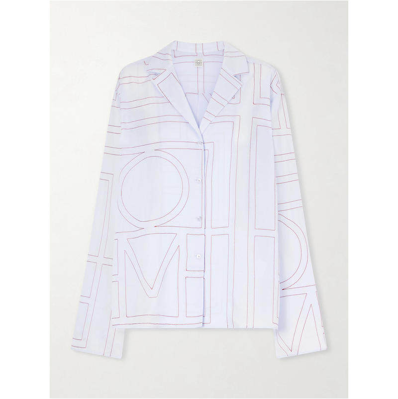 Totême 女士 FW26 衬衫 刺绣棉质莱赛尔纤维混纺