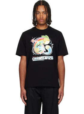 Casablanca 男士 T恤 黑色 Manga Tennis Ball