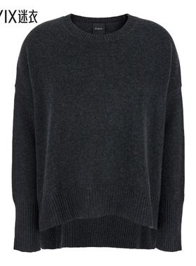 [秋季新品]Plain 深灰宽松款圆领羊绒女士毛衣 迷衣时尚