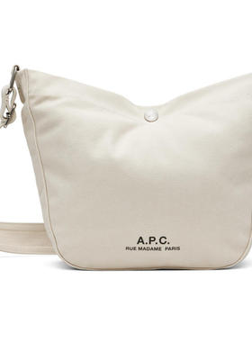 A.P.C. 男士 斜挎包 灰白色小号 Journal 斜挎包