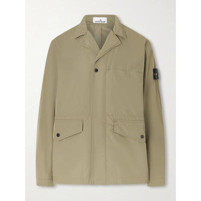 Stone Island 石头岛 男士 SS26 夹克 Logo-Appliquéd 斜纹布