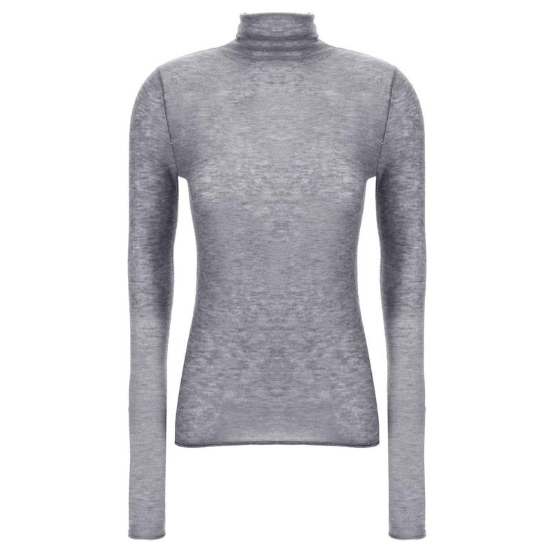 Pinko 女士 SS26 毛衣 Moss 高領針織套衫