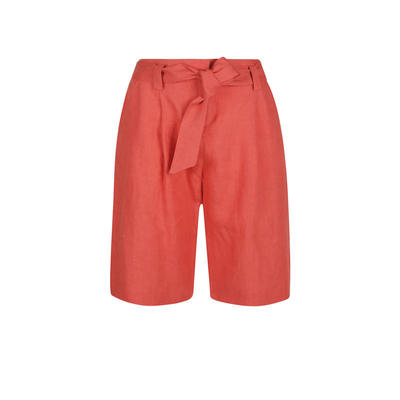 Eleventy 女士 SS24 短裤 亚麻百慕大短裤