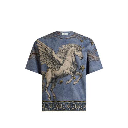 Etro 艾绰 男士 FW26 T恤 C-NECK SOHO 棉质