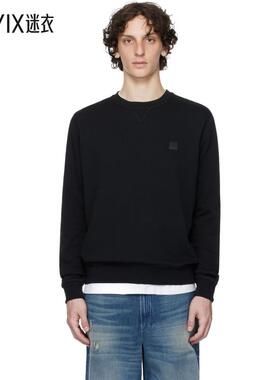 Boss雨果博斯 男款黑色 Regular-Fit Logo Patch 套头衫 迷衣时尚