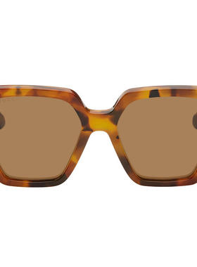 Gucci古驰中性（成人） 秋冬新品 太阳镜 棕色太阳镜