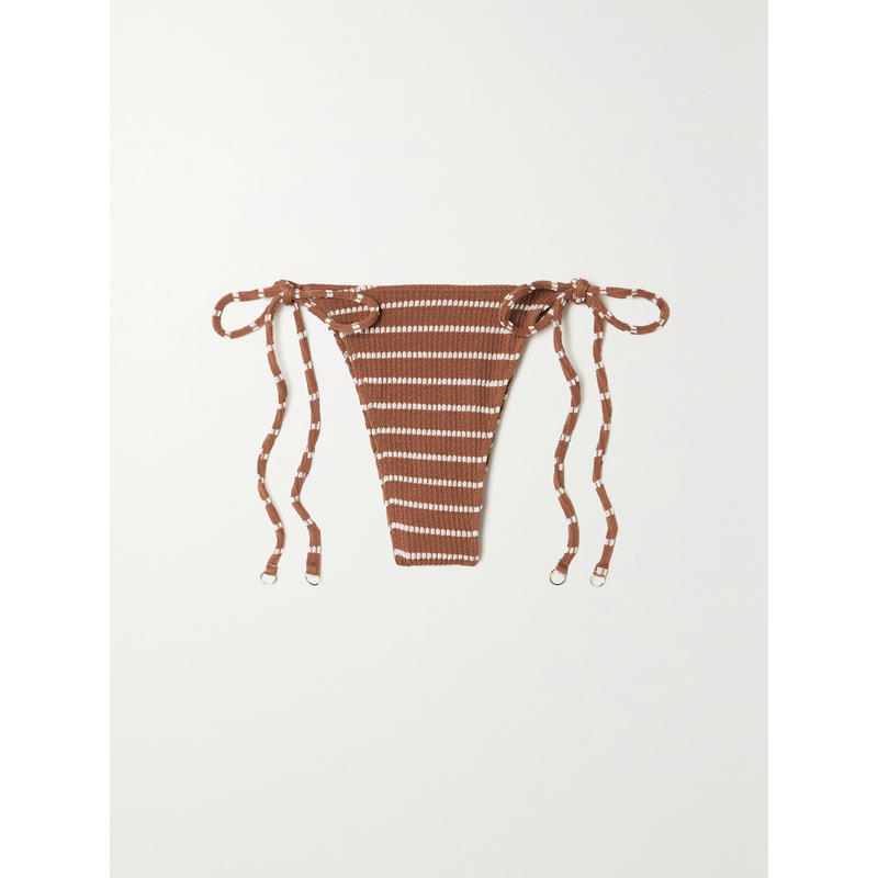 Faithfull the Brand 女士 比基尼 Andrea 条纹纹理比基尼三角裤