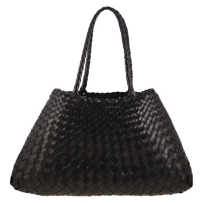 Dragon Diffusion 女士 单肩包 SANTA CROCE 大号编织皮革包包