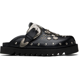 Toga 男士 穆勒鞋 黑色 Eyelet Metal Sabot