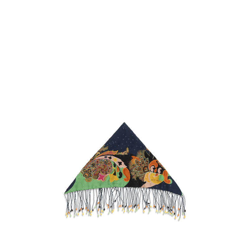 Etro 艾绰 女士 SS26 围巾 真丝流苏珠饰(纯色)