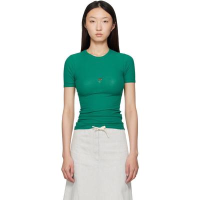 Baserange 女士 T恤 绿色 Heart T 恤