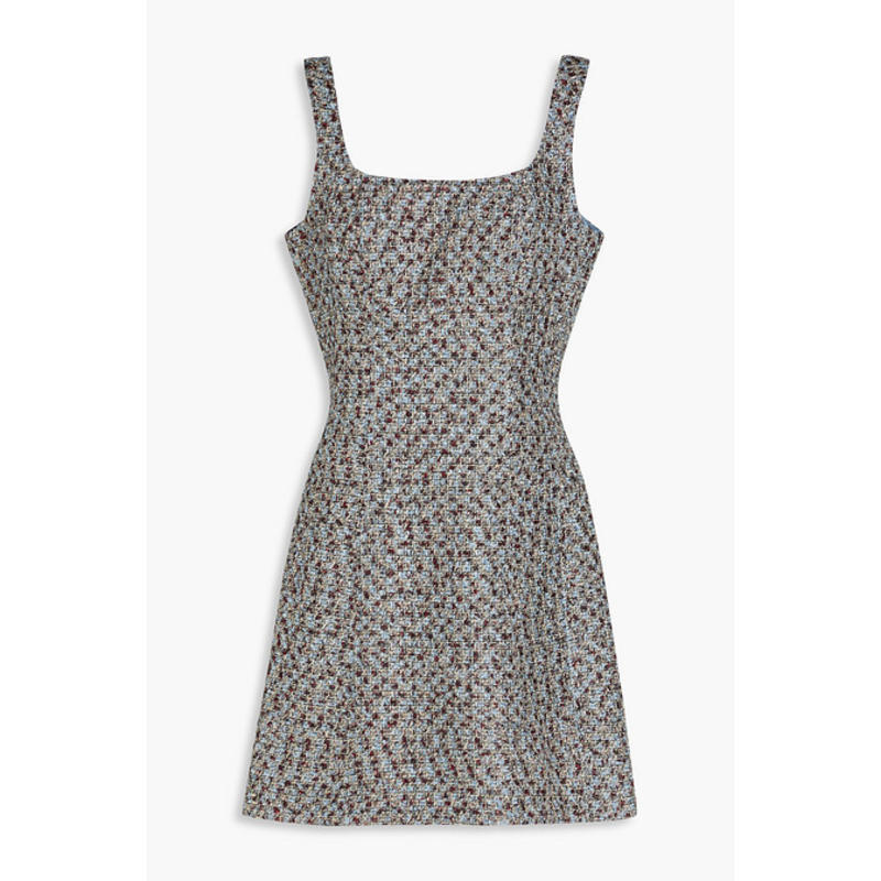 Veronica Beard 女士 短款连衣裙 Delphine 金属感花呢迷你连衣裙