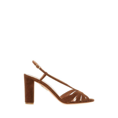 Aquazzura 女士 SS26 凉鞋 AimÃ¨e 棕色绒面革