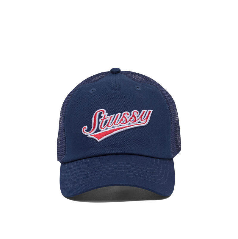 St&uuml;ssy 斯图西 男士 SS25 帽子 蓝色棉