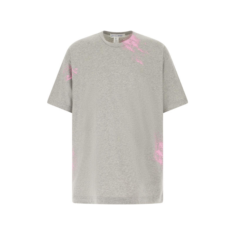 Comme des Garçons 男士 SS24 T恤 混纺灰色棉质宽松款T恤
