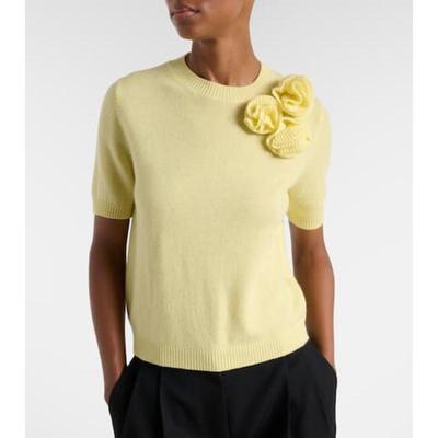 Jardin Des Orangers 女士 毛衣 花朵装饰羊绒羊毛毛衣