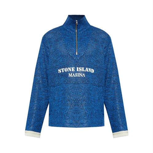Stone Island 石头岛 男士 SS25 毛衣 半拉链