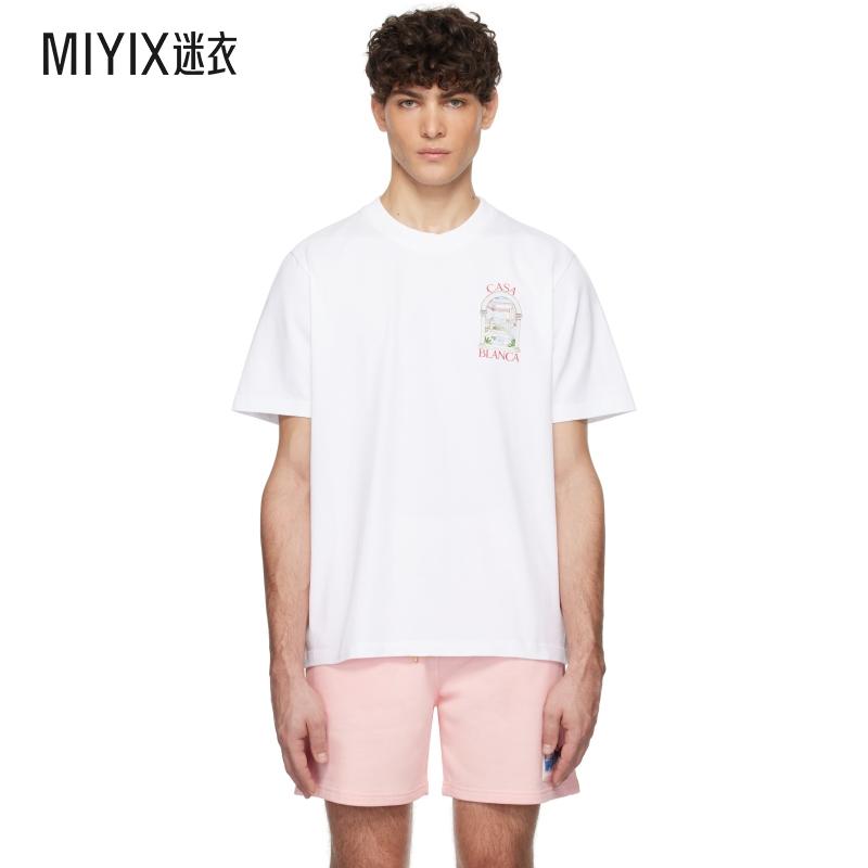 Casablanca  男士 白色 Le Passage T 恤 迷衣时尚