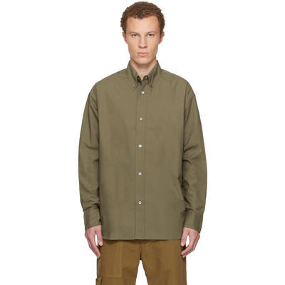 Studio Nicholson 男士 衬衫 卡其色 Jude Cotton 衬衫