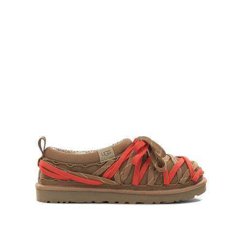 UGG Australia 男士 SS26 凉鞋 棕色绒面革橡胶乐福鞋