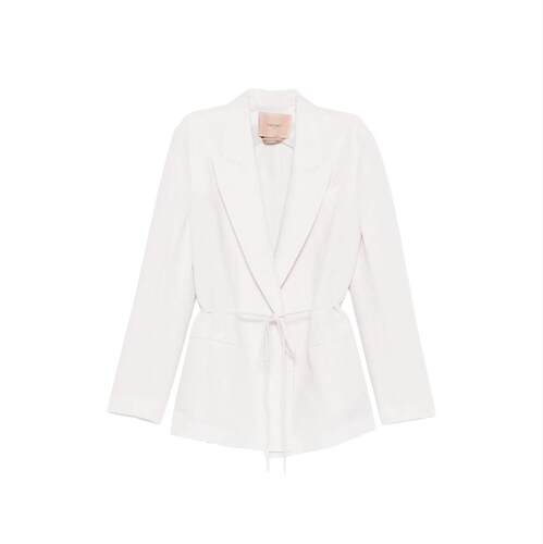 TWINSET 女士 SS26 外套 NEUTRALS 裸色亚麻西装