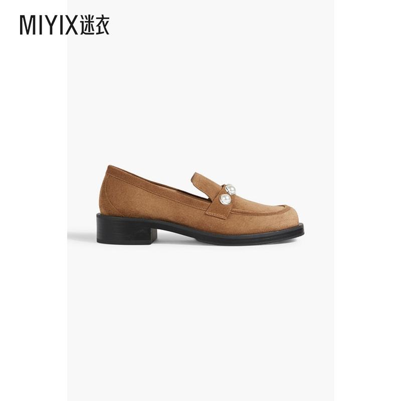 Stuart WeitzmanSW女士Portia 人造珠宝装饰绒面革乐福鞋 迷衣时