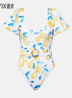 Alexandra Miro 女款Jeanie 束带印花泳衣 迷衣时尚