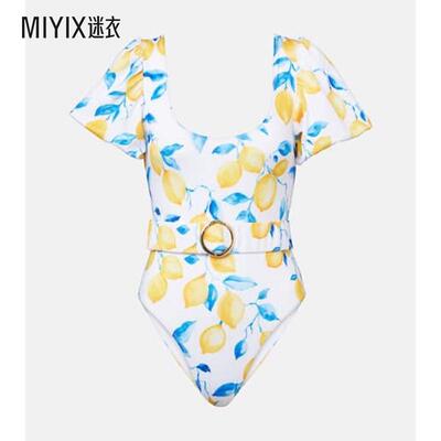 Alexandra Miro 女款Jeanie 束带印花泳衣 迷衣时尚