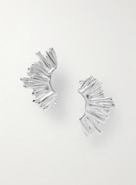 YSSO 女士 耳环 新月遮阳银色耳环