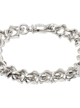 Emanuele Bicocchi 男士 手链 银色 Arabesque Chain 手链