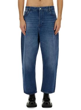 Studio Nicholson 男士 SS25 牛仔长裤 蓝色 Land 牛仔裤