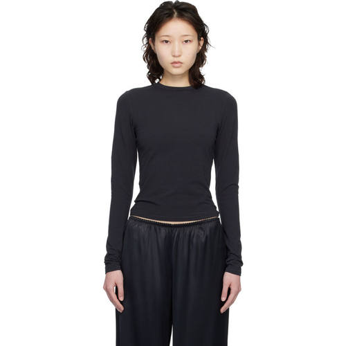 SKIMS 女士 T恤 黑色 Cotton Jersey 长袖