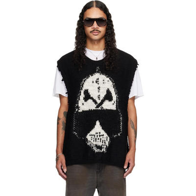 LỰU ĐẠN 男士 上衣 黑色 Oversized 马甲