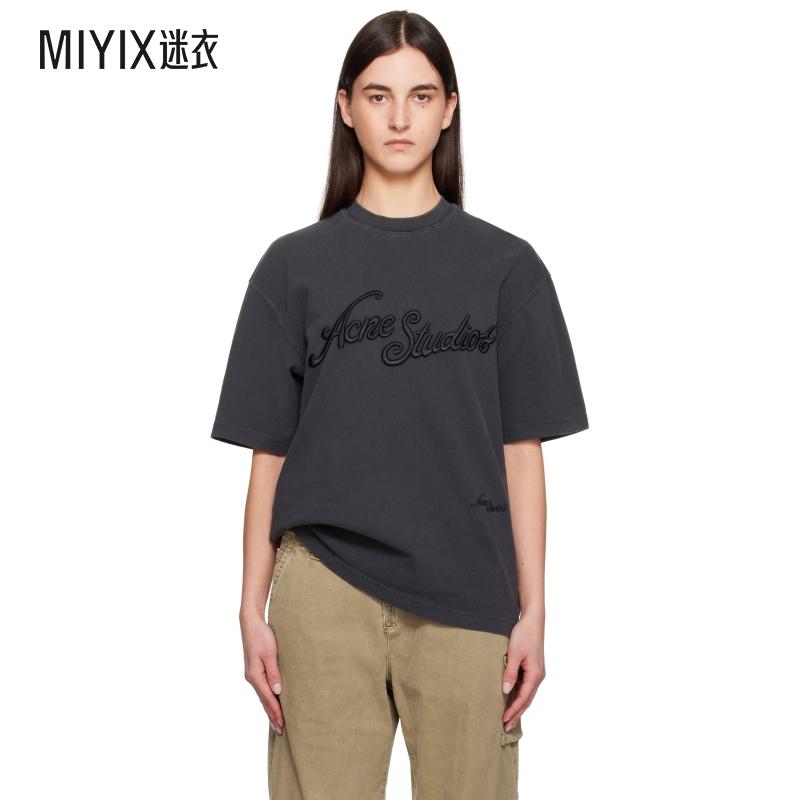 Acne Studios 女款黑色 Relaxed Fit Logo T 恤  迷衣时尚