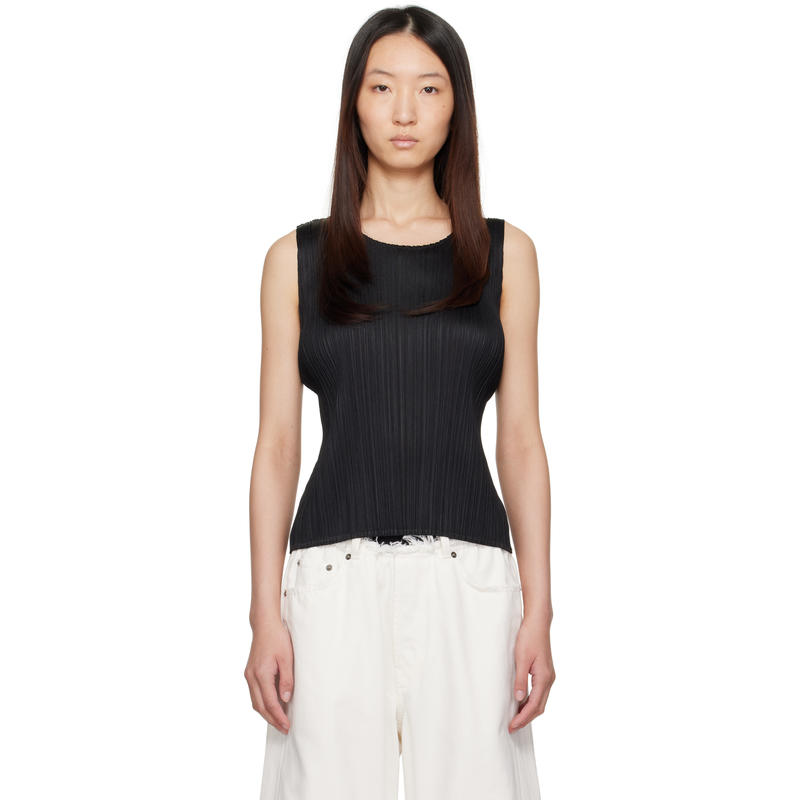 Pleats Please Issey Miyake 女士 背心 黑色 Basics 背心