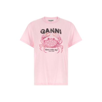 Ganni 甘尼 女士 T恤 'Crab'