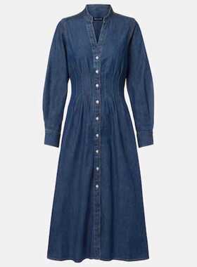 Veronica Beard 女士 中长连衣裙 Arcadia 牛仔布衬衫式连衣裙