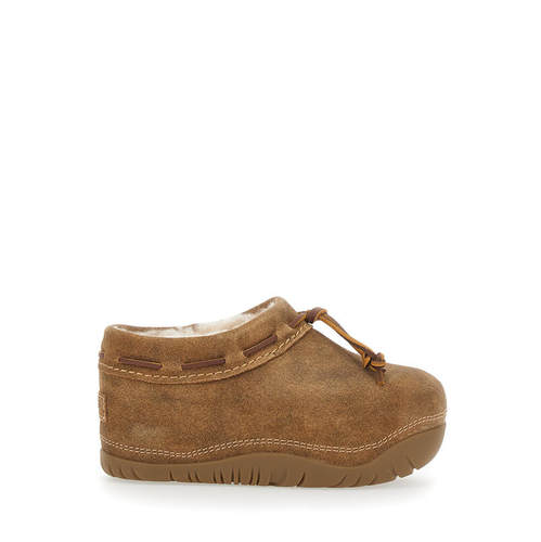 UGG Australia 女士 FW26 短靴 the for 黑色绑带侧边绒面革