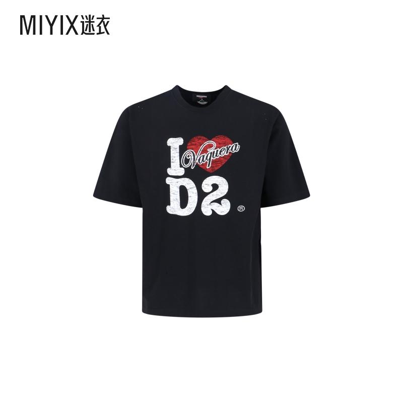 [秋冬新品]DSquared2D2次方 男款Dsquared2 X Vaquera 破洞寬鬆T